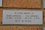 HOPWOOD Dennis 1925-1987 & Flo 1930-1997