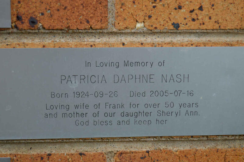 NASH Patricia Daphne 1924-2005