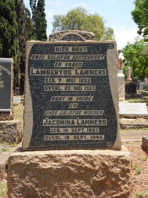 LAMMERS Lambertus 1852-1937 & Jacomina 1862-1949