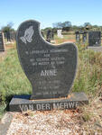 MERWE Anne, van der 1946-1991