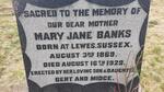 BANKS Mary Jane 1869-1929