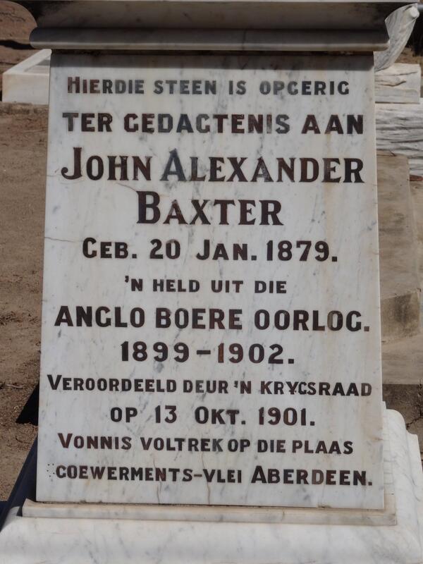 BAXTER John Alexander 1879-1901