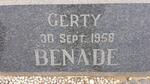 BENADE Gerty -1958