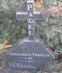 PAGEL Gerhardus Vermaak 1931-1973