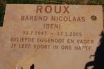 ROUX Barend Nicolaas 1947-2005