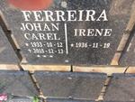 FERREIRA Johan Carel 1933-2015 & Irene 1936-