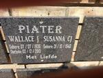 PIATER Wallace J. 1936-2013 & Susanna C.J. 1940-