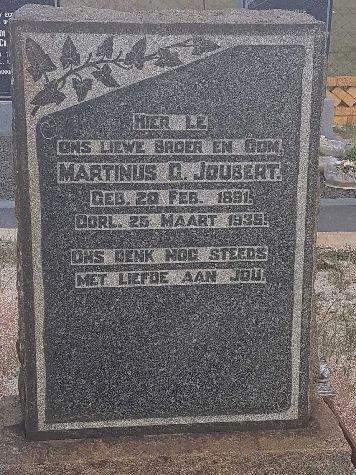 JOUBERT Martinus C. 1891-1935