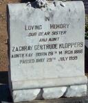 KLOPPERS Zachray Gertrude 1866-1959