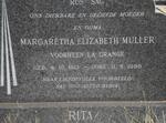 MULLER Margaretha Elizabeth voorheen LA GRANGE 1913-1988