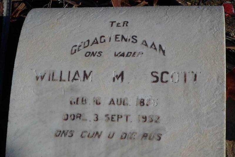 SCOTT William M. 1875-1952