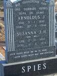 SPIES Arnoldus J. 1892-1946 & Susanna J.H. NEL 1892-1974