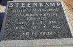 STEENKAMP Hester Margaretha voorheen KIRSTEN nee NEL 1900-2001