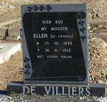 VILLIERS Ellen, de nee LE GRANGE 1896-1923