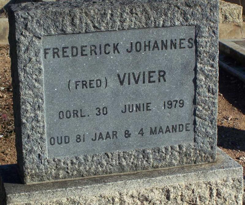 VIVIER Frederick Johannes -1979