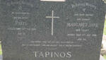 TAPINOS Paris -1954 & Margaret Jane VILLET -1986