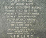 KIPLING Herbert Samuel 1876-1958 & Johanna Catherine 1877-1950 :: KIPLING Victor Harold -1954