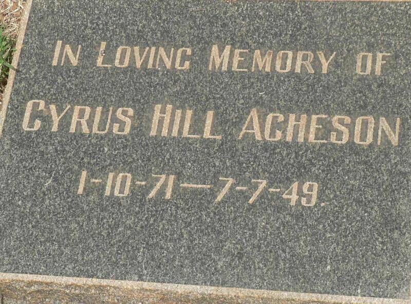ACHESON Cyrus Hill 1871-1949