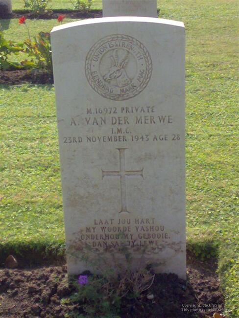 MERWE A., van der -1943
