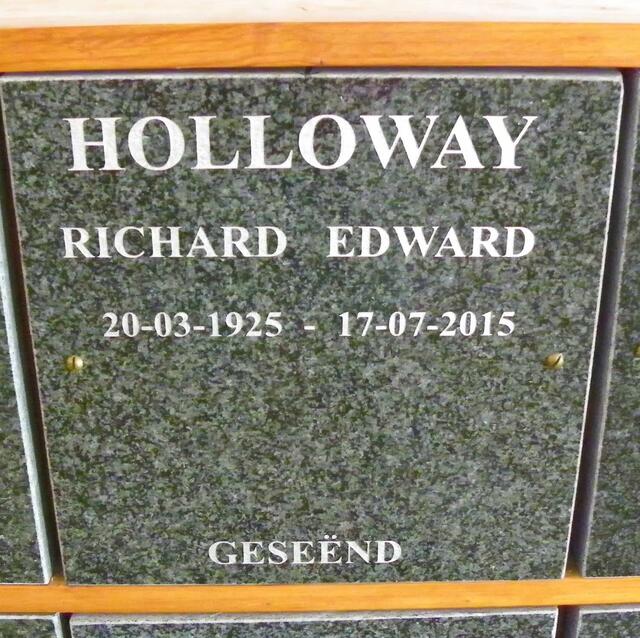 HOLLOWAY Richard Edward 1925-2015