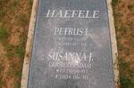 HAEFELE Petrus L. 1920-2001 & Susanna J. ODENDAAL 1926-2004