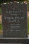 KLOPPER Hendrik Baltus 1909-1990