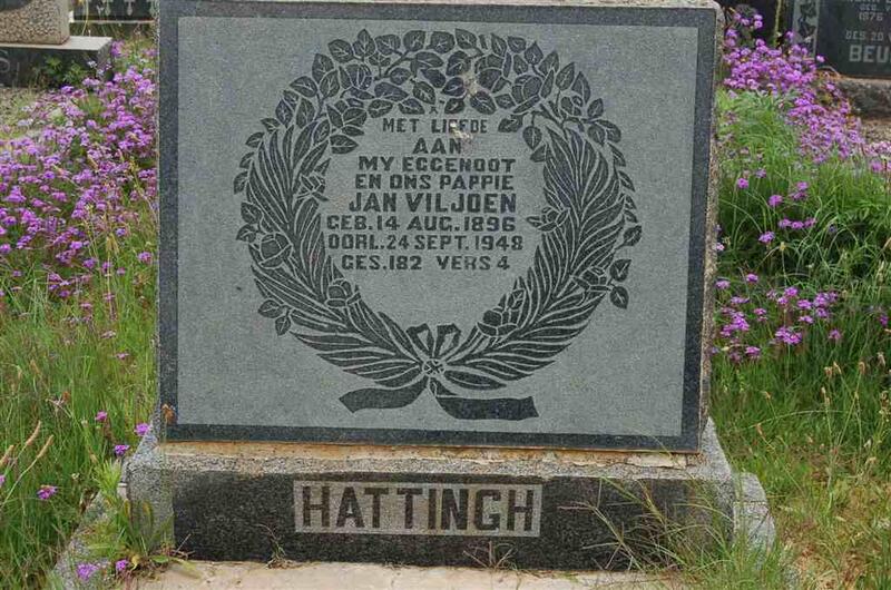 HATTINGH Jan Viljoen 1896-1948