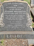 LUBBE Carel Johannes 1904-1970 & Johanna Magarietha 1910-1959