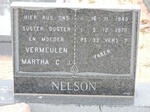 NELSON Vermeulen Martha C.J. nee FABER 1949-1979