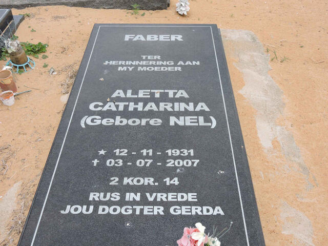FABER Aletta Catharina nee NEL 1931-2007