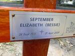 SEPTEMBER Elizabeth 1935-2009