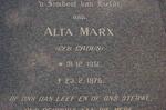 MARX Alta nee CROUS 1951-1976