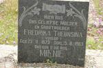 MIENIE Frederika Theunsina nee VOSLOO 1873-1963