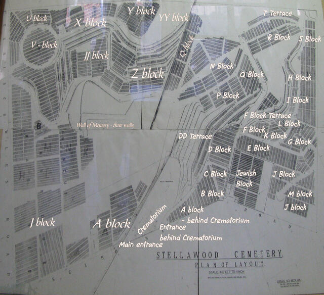 Map of cemetery