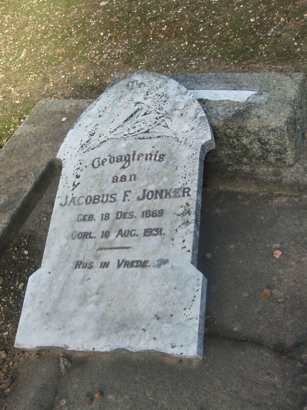 JONKER Jacobus F. 1869-1931