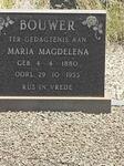 BOUWER Maria Magdelena 1880-1955