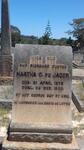 JAGER Martha C., de  1879-1939