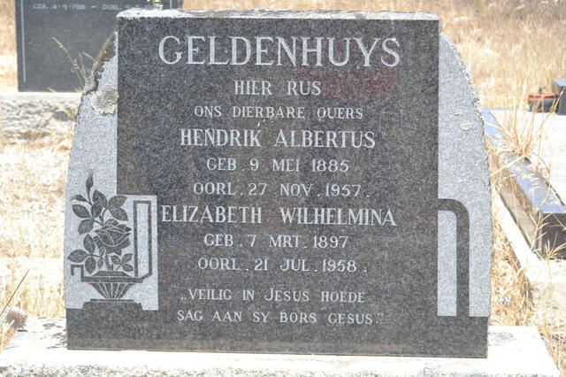 GELDENHUYS Hendrik Albertus 1885-1957 & Elizabeth Wilhelmina 1897-1958
