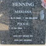 HENNING Pikkie 1963- :: HENNING Mariana 1969-2010