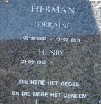 HERMAN Henry 1953- & Lorraine 1947-2017