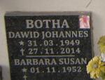 BOTHA Dawid Johannes 1949-2014 & Barbara Susan 1952-