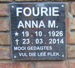 FOURIE Anna M. 1926-2014