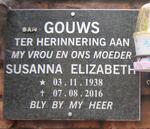 GOUWS Susanna Elizabeth 1938-2016