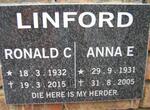 LINFORD Ronald C. 1932-2015 & Anna E. 1931-2005