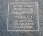 VENTER Johanna 1926-1999