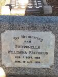 PRETORIUS Pietronella Wilhelmina 1883-1930