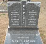 PREEZ Pieter, du 1929-2009 & Anna 1932-2005 :: DU PREEZ Pierre-Hendry 1996-2009