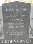GROENEWALD Gouwsie 1927-1974