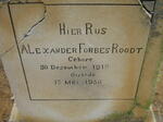 ROODT Alexander Forbes 1919-1950