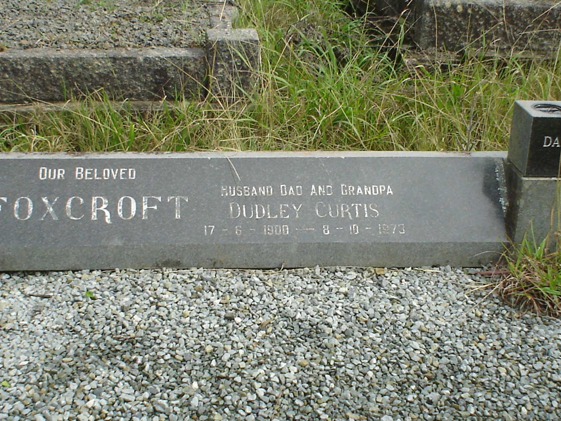FOXCROFT Dudley Curtis 1900-1973